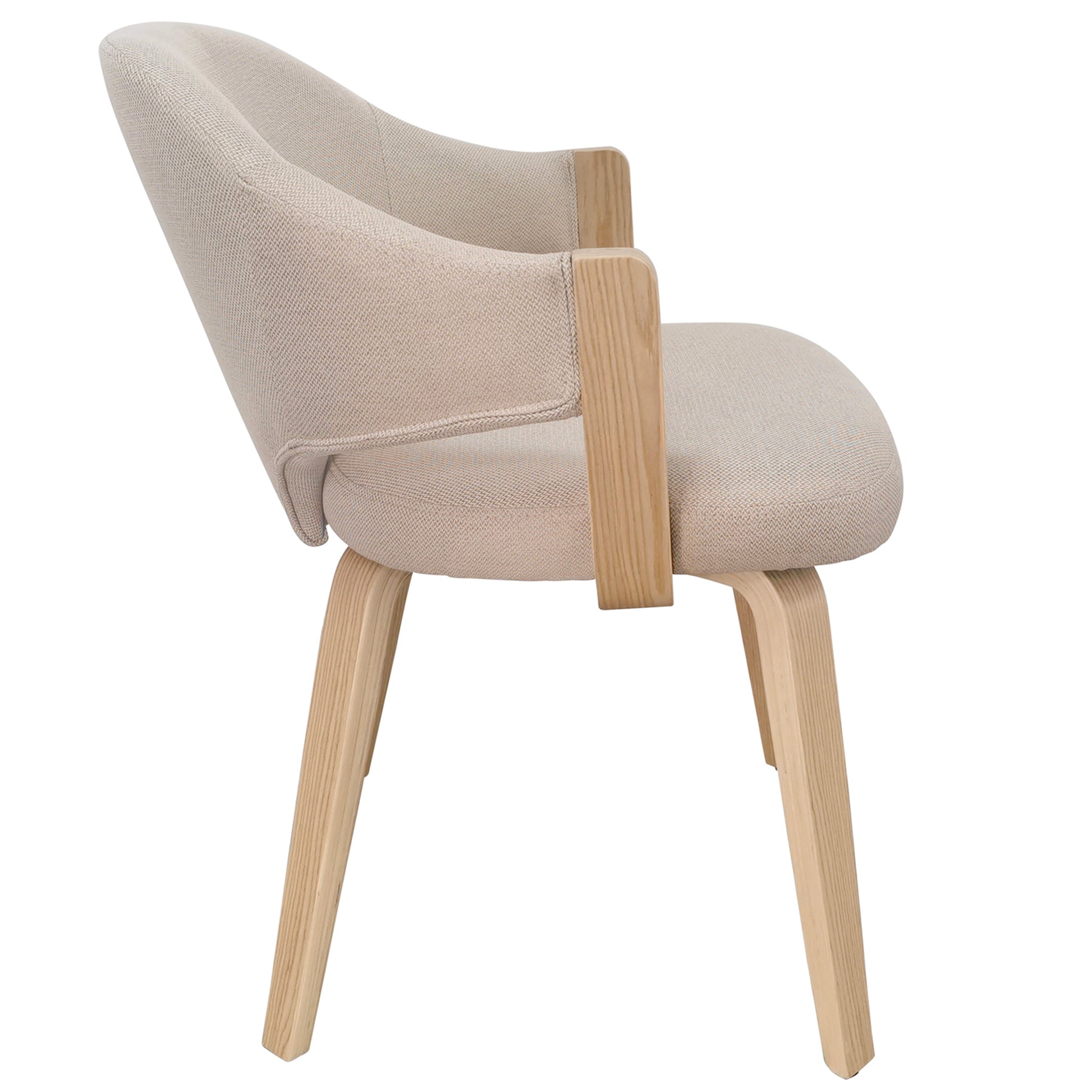 Freya Dining Chair - Toffee and Natural Modern Seating-DECOROLALA