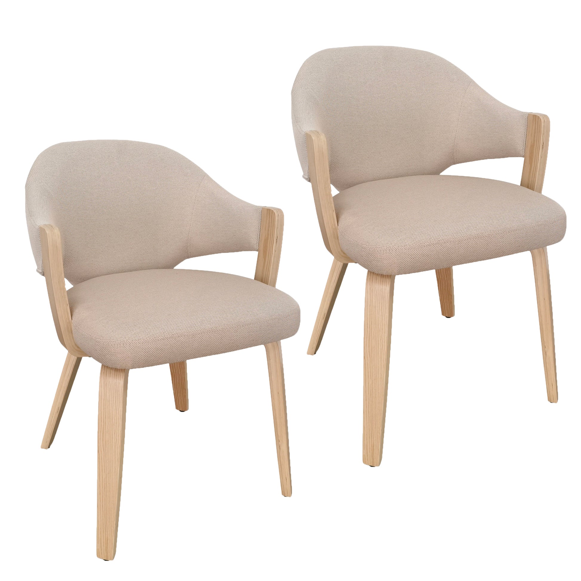 Freya Dining Chair - Toffee and Natural Modern Seating-DECOROLALA