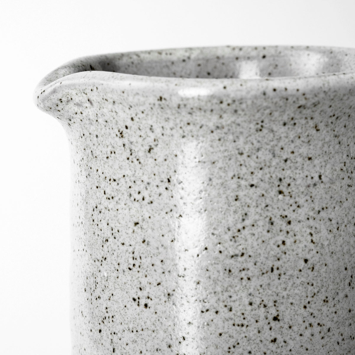 Frieda Large Freckled Gray Ceramic Jug-Jars Jugs Urns-DECOROLALA