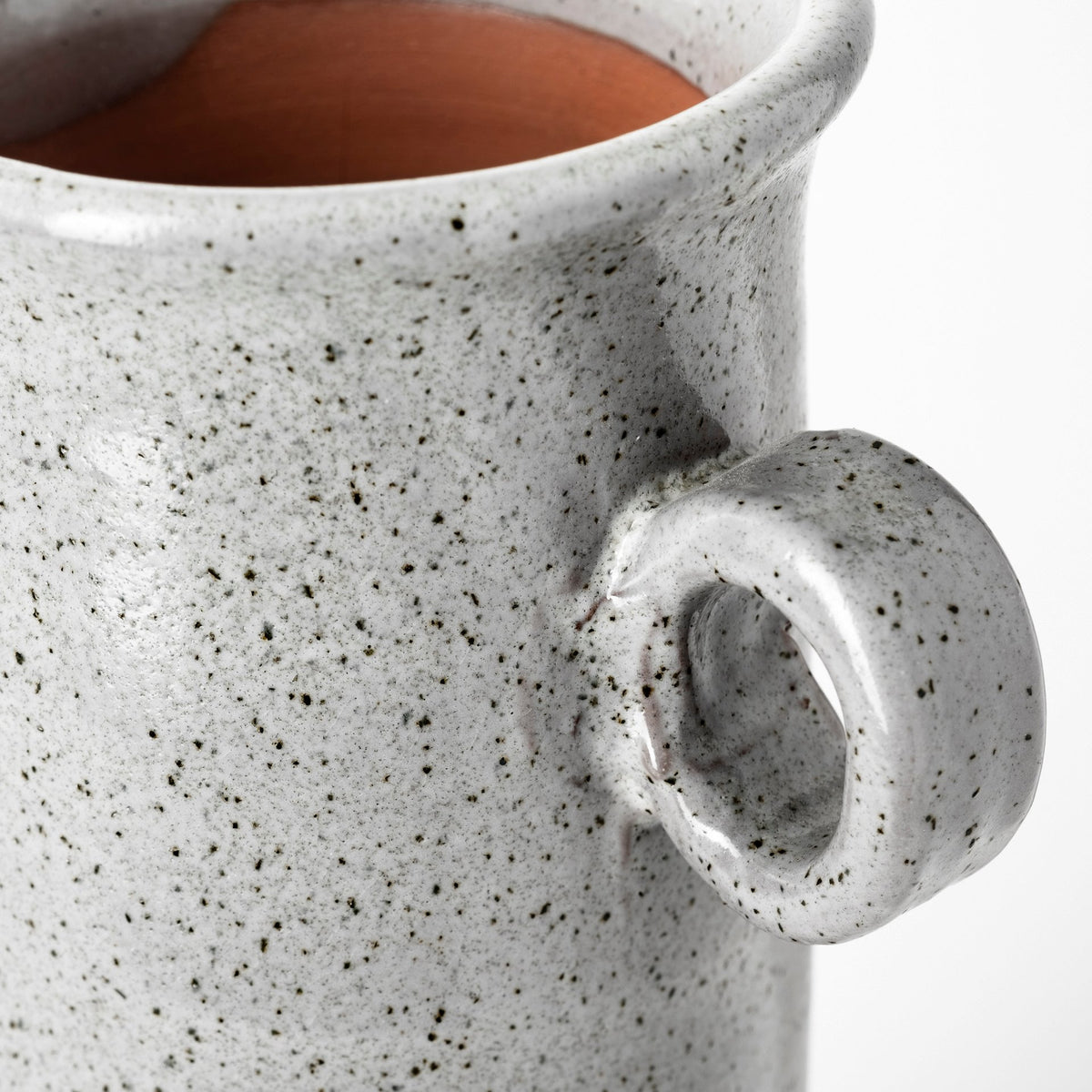 Frieda Large Freckled Gray Ceramic Jug-Jars Jugs Urns-DECOROLALA