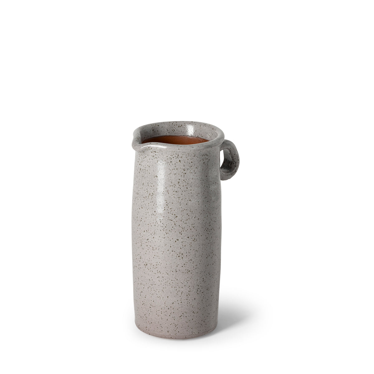 Frieda Small Freckled Gray Ceramic Jug-Jars Jugs Urns-DECOROLALA