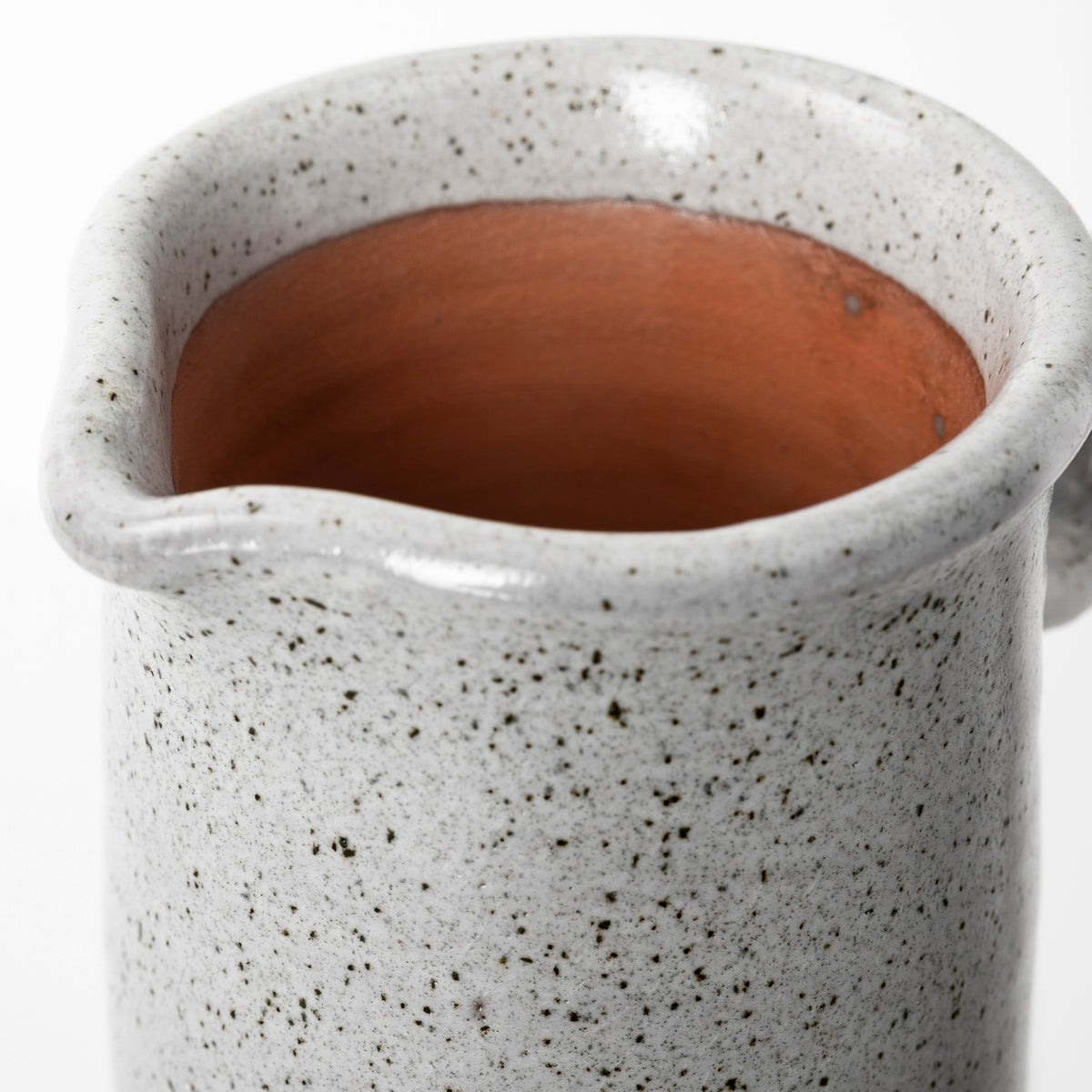 Frieda Small Freckled Gray Ceramic Jug-Jars Jugs Urns-DECOROLALA