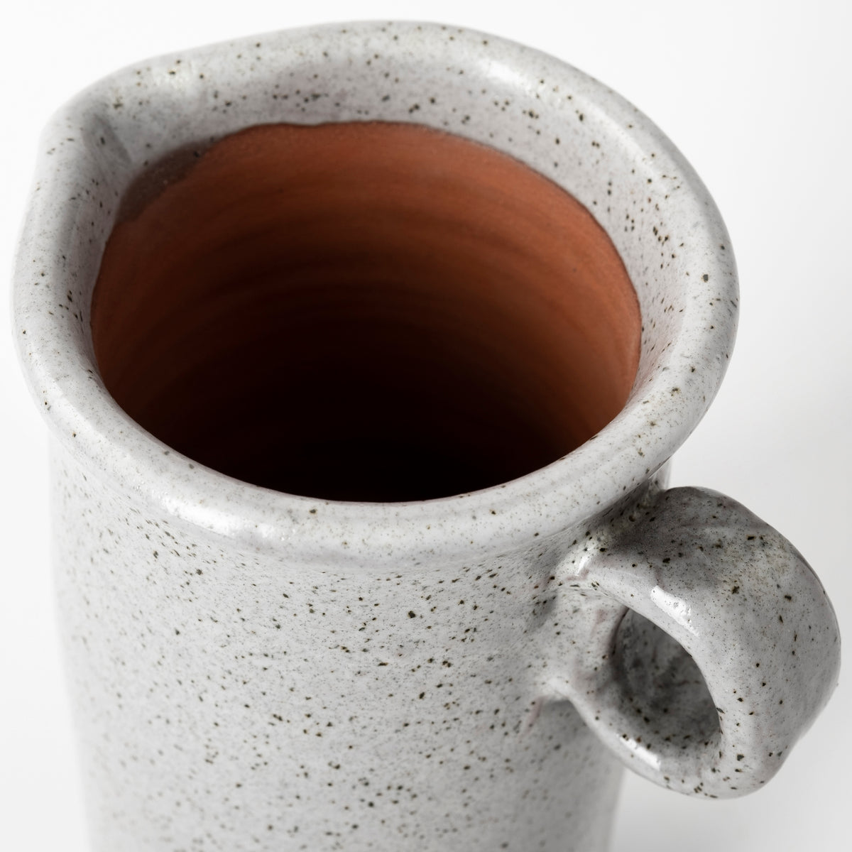 Frieda Small Freckled Gray Ceramic Jug-Jars Jugs Urns-DECOROLALA