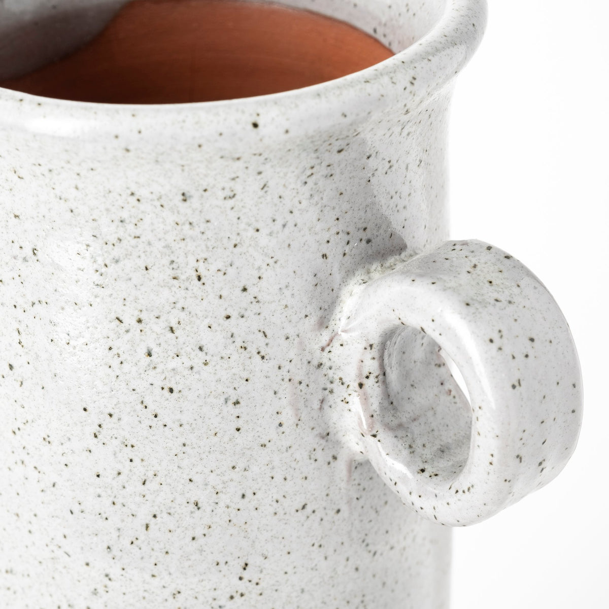 Frieda Small Freckled Gray Ceramic Jug-Jars Jugs Urns-DECOROLALA