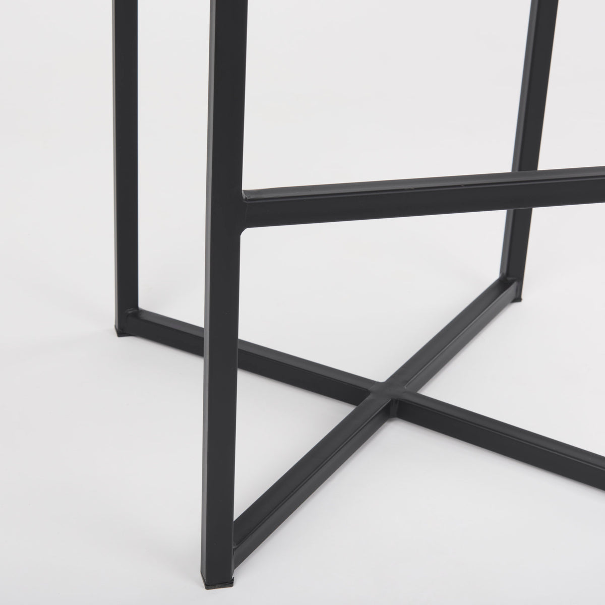 Frodo 29.75H Gray Fabric Seat W/Black Iron Frame Bar Stool-Bar Stools-DECOROLALA