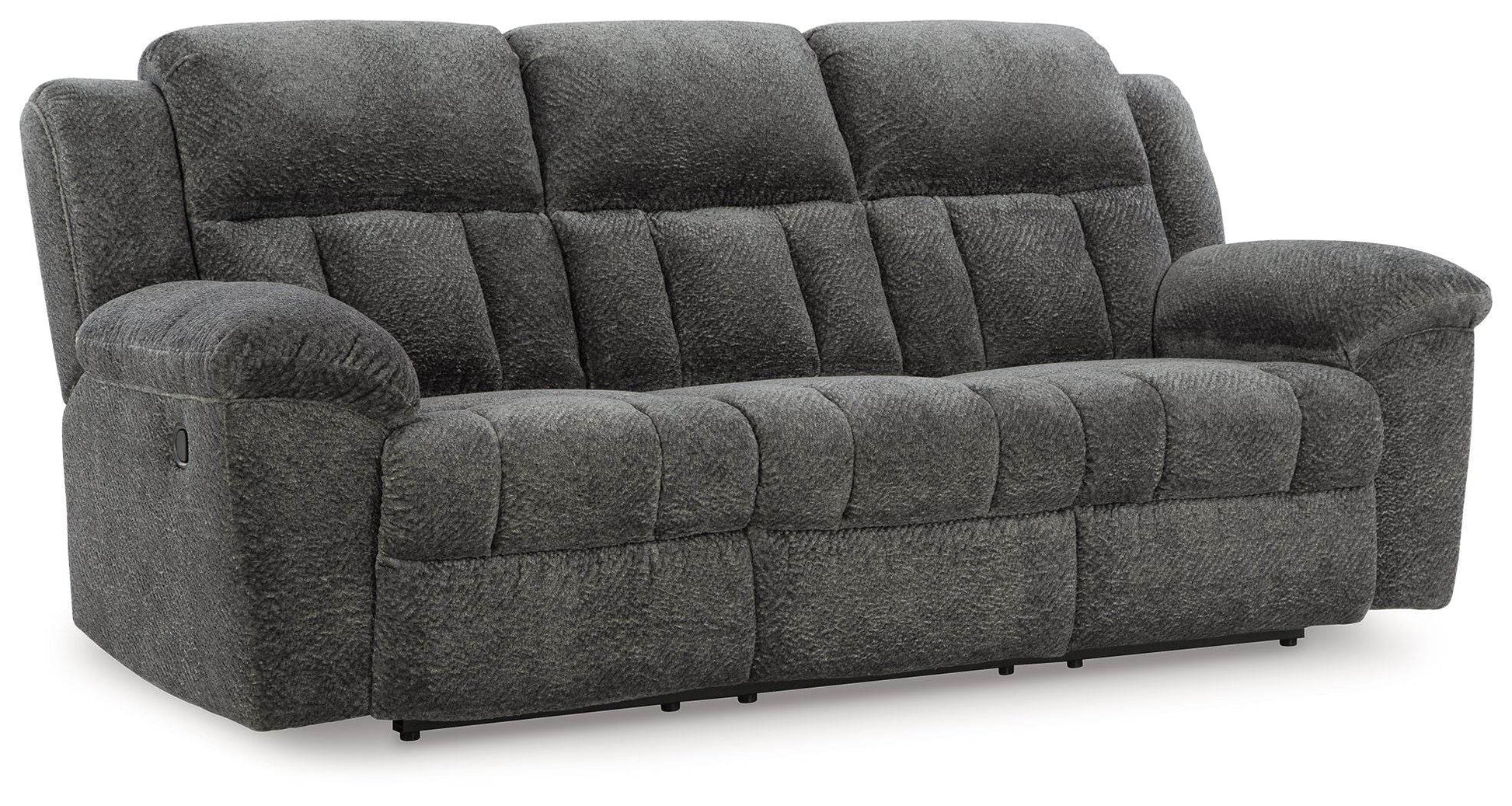 Frohn Reclining Sofa - Graphite Fabric-Reclining Sofas-DECOROLALA