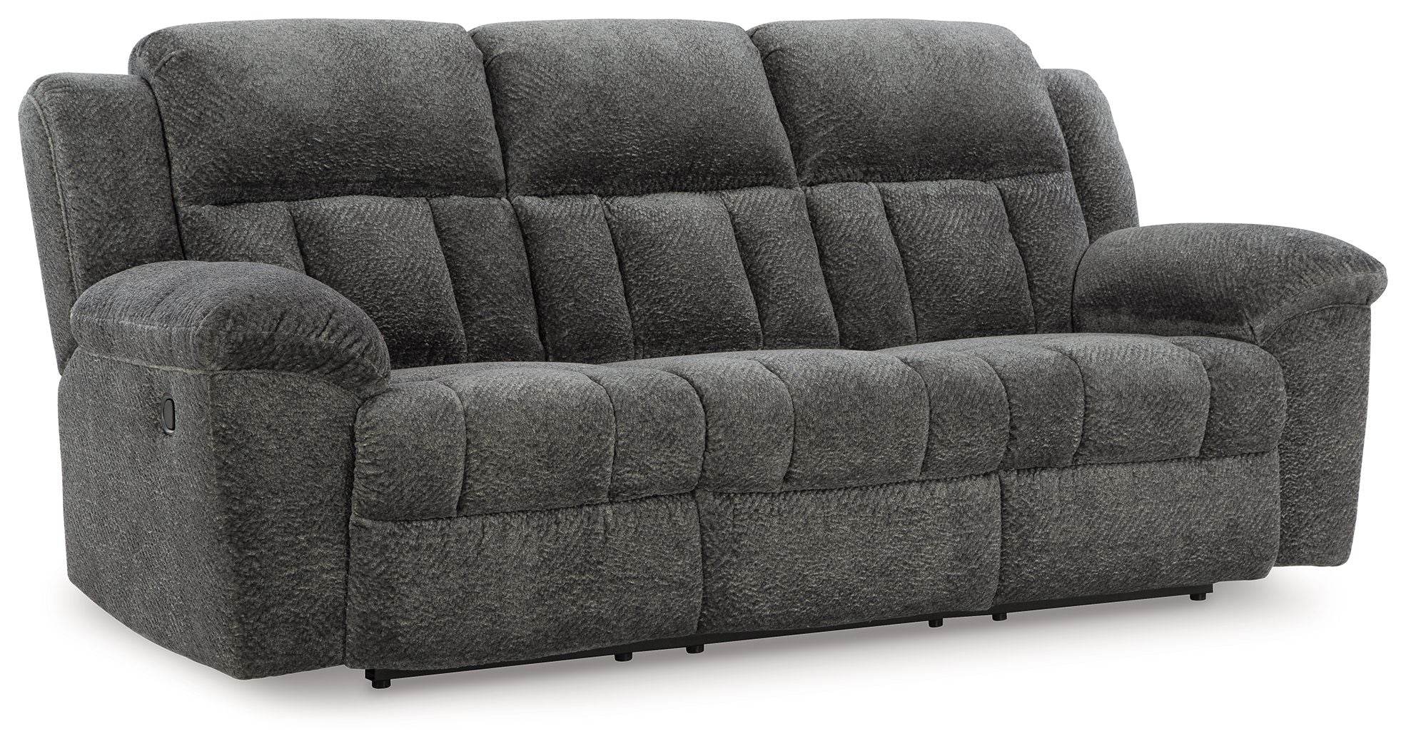 Frohn Reclining Sofa - Graphite Fabric-Reclining Sofas-DECOROLALA