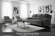 Frohn Reclining Sofa - Graphite Fabric-Reclining Sofas-DECOROLALA
