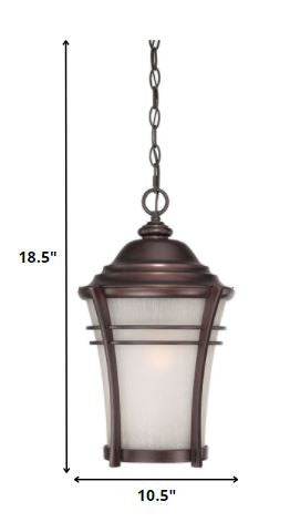 Frosted Glass Bronze Lantern Hanging Light-Outdoor Lighting-DECOROLALA
