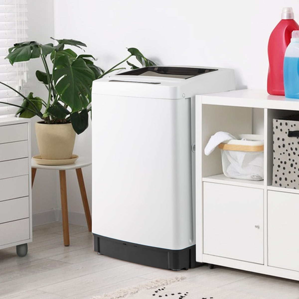 Full-Automatic Washing Machine Washer and Spin Combo-White-Washing Machines-DECOROLALA