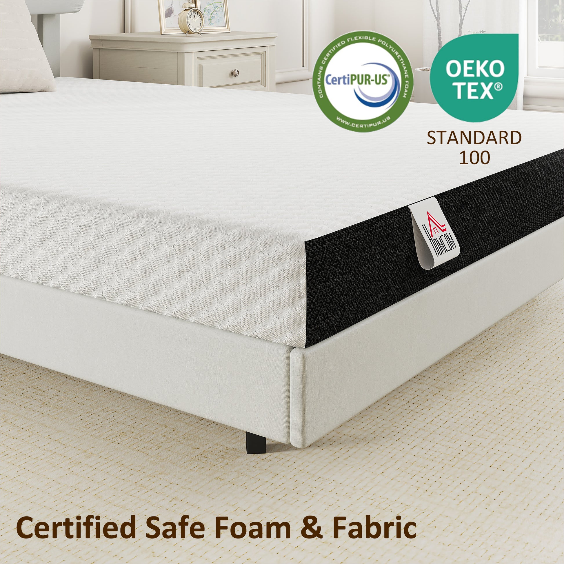 Full Mattress 6" Memory Foam Cooling - Medium Firm-DECOROLALA