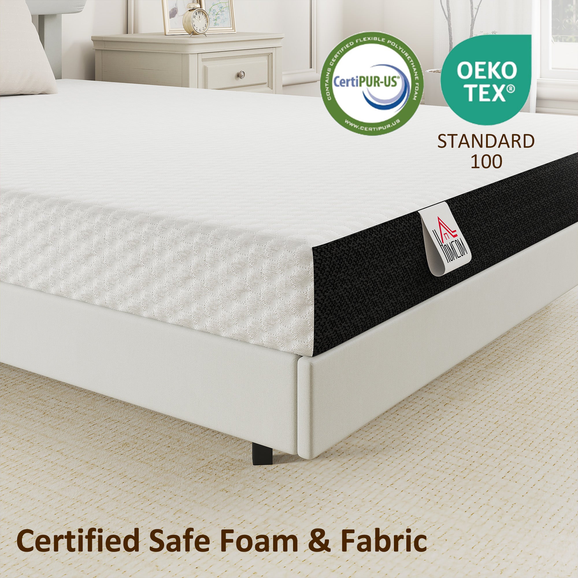 Full Mattress 6" Memory Foam Cooling - Medium Firm-DECOROLALA