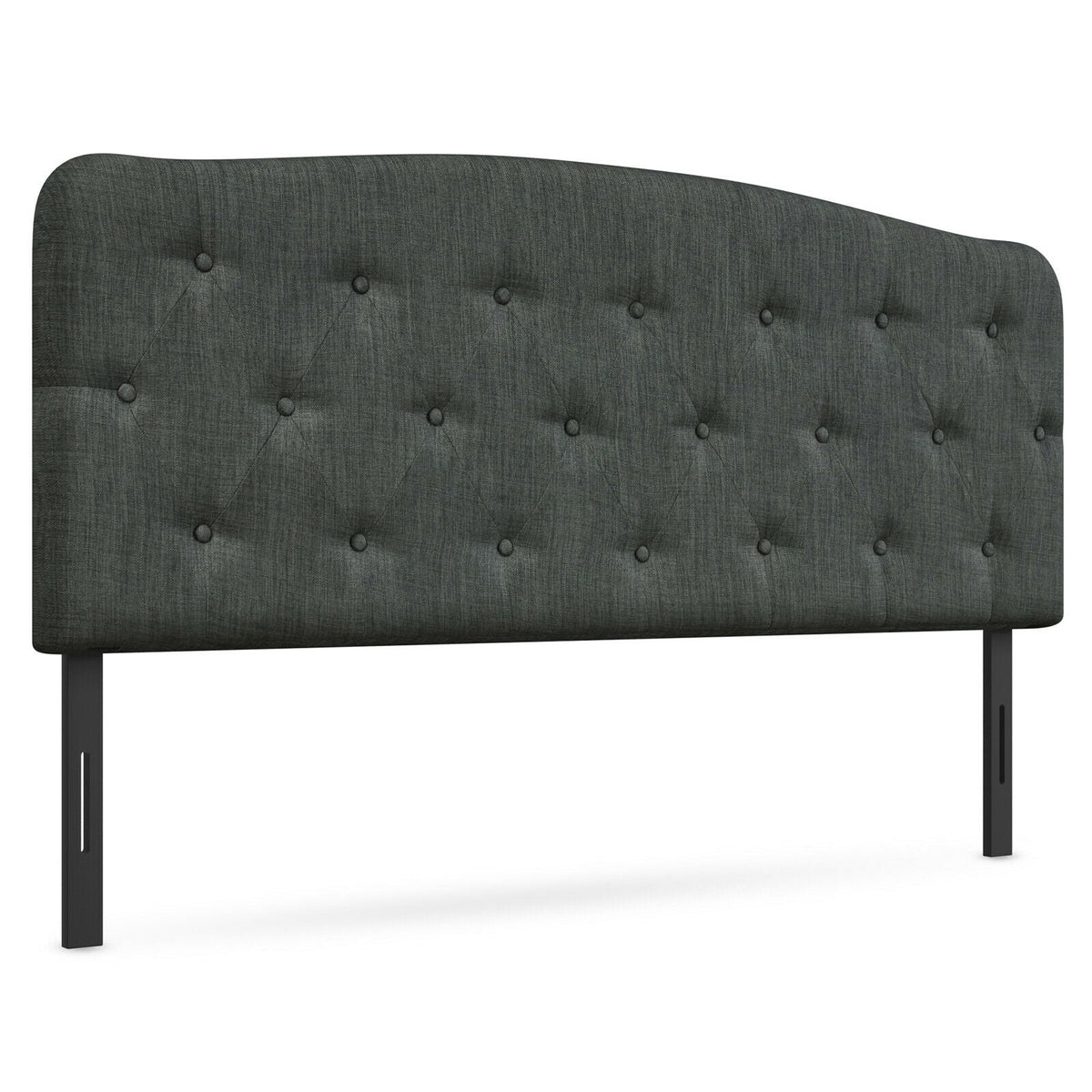 Full Size Faux Linen Button-Tufted Adjustable Headboard-Headboards-DECOROLALA