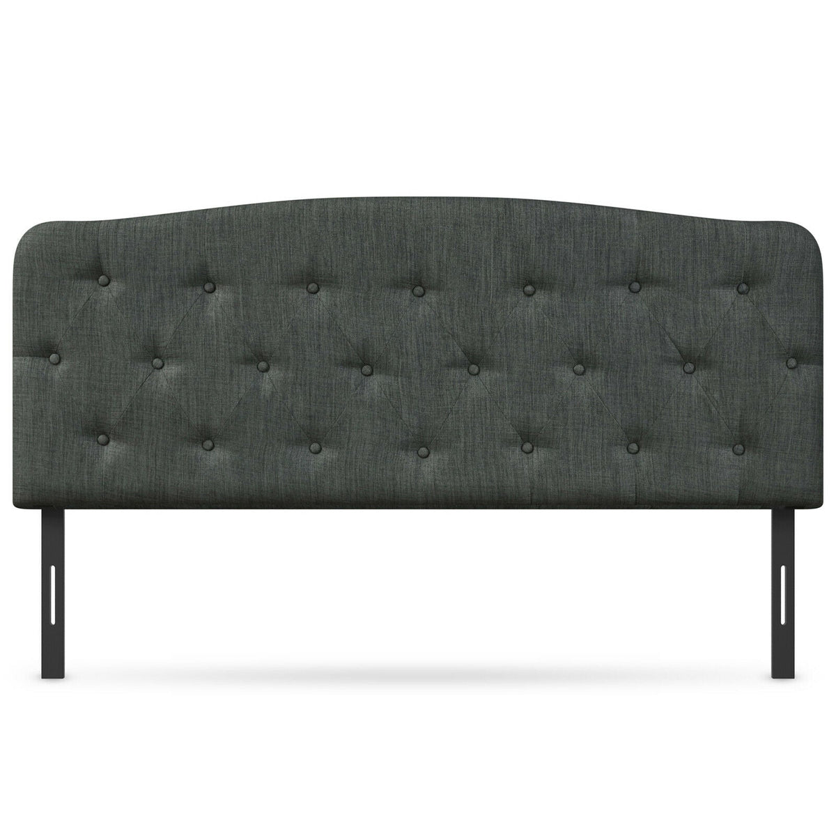 Full Size Faux Linen Button-Tufted Adjustable Headboard-Headboards-DECOROLALA