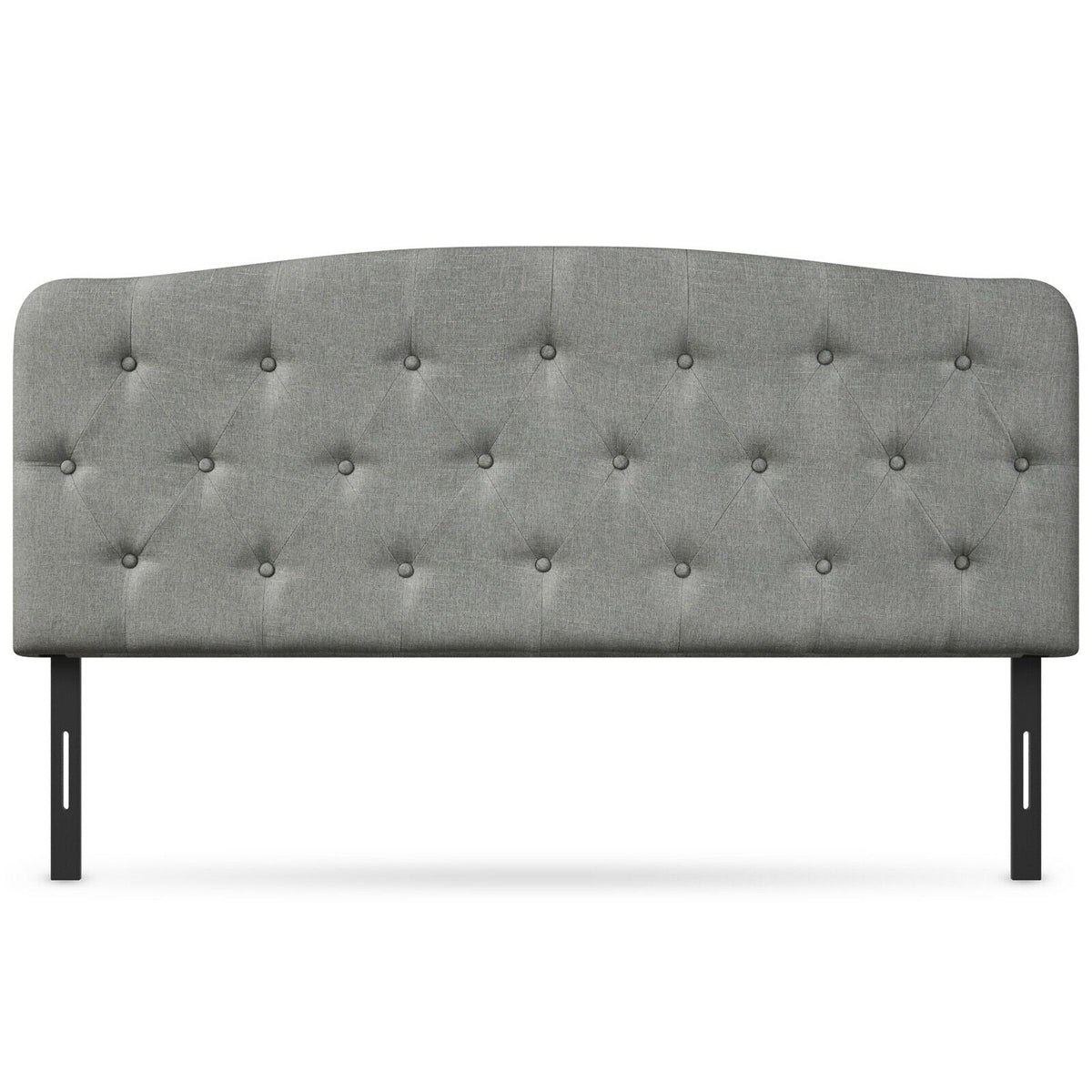 Full Size Faux Linen Button-Tufted Adjustable Headboard-Headboards-DECOROLALA
