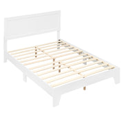 Full Size Modern Bed Frame with Headboard No Box Spring Needed-Simple Bed Frame-DECOROLALA