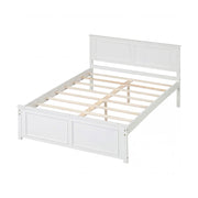 Full Size Platform Bed Frame with Headboard-Simple Bed Frame-DECOROLALA