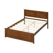 Full Size Wooden Bed Frame with Headboard-Simple Bed Frame-DECOROLALA