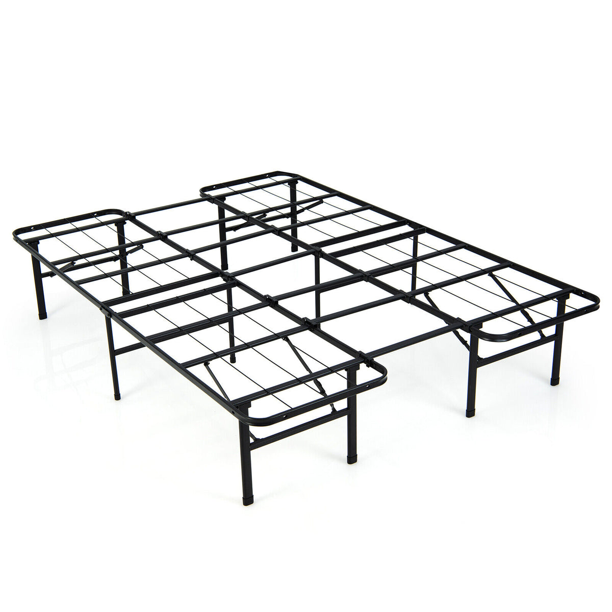 Full/King Size Folding Steel Platform Bed Frame for Kids and Adults-Full Size-Folding Beds-DECOROLALA