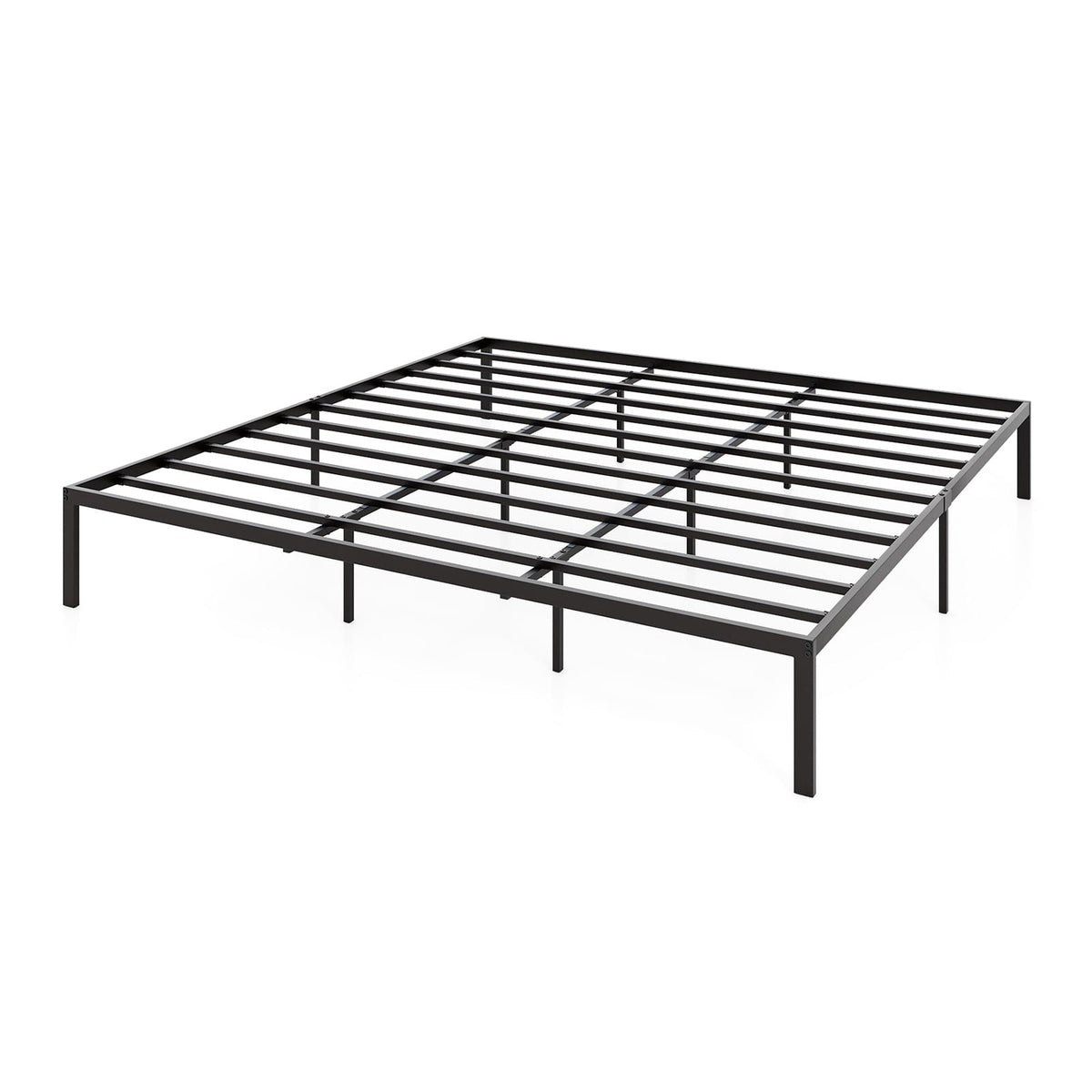 Full/Queen/King Size Metal Bed Frame Heavy Duty Support Slats Mattress Foundation-King Size-Simple Bed Frame-DECOROLALA
