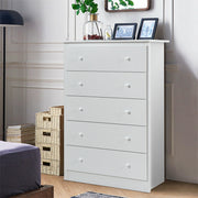 5-Drawer Dresser - White (min order qty 2)-Dressers & Chests-DECOROLALA