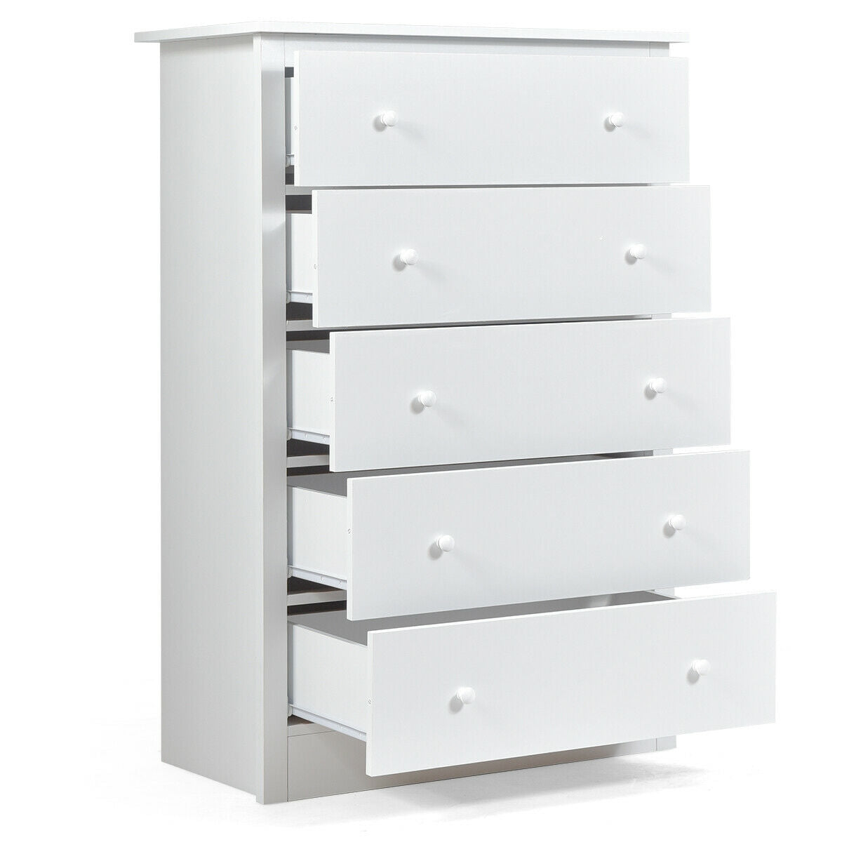 5-Drawer Dresser - White (min order qty 2)-Dressers & Chests-DECOROLALA