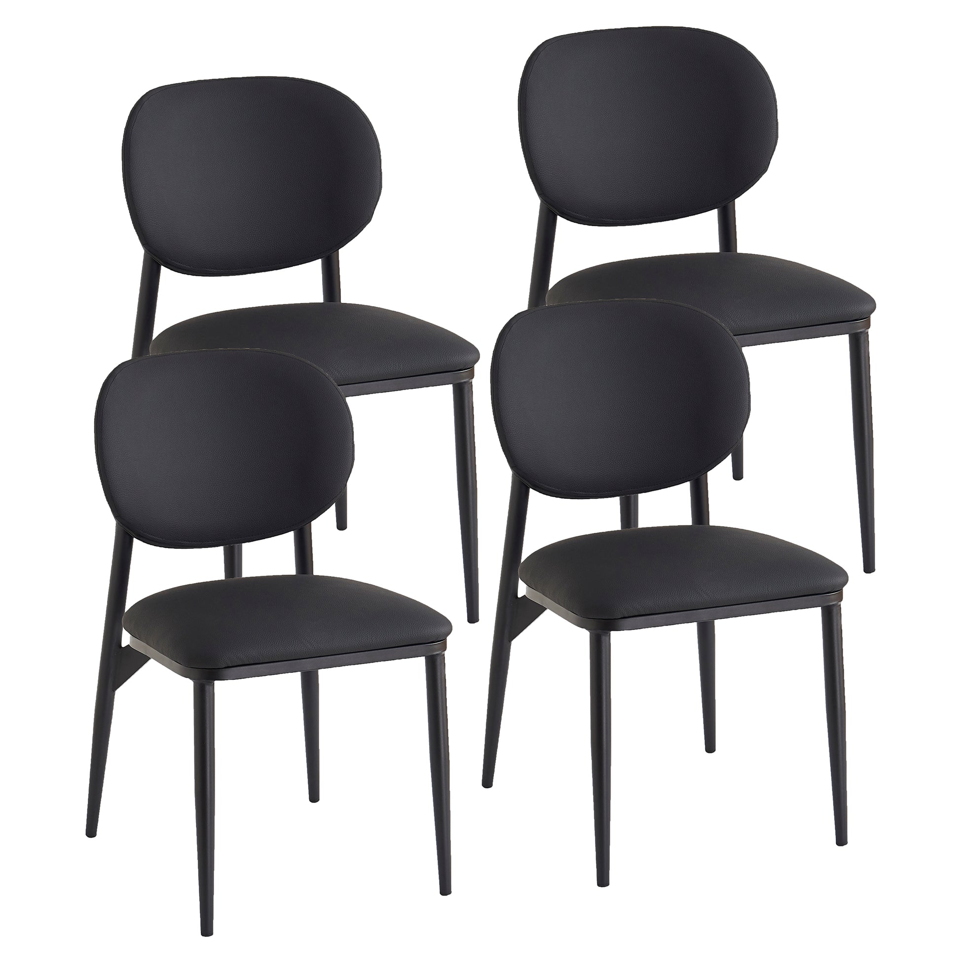 GIDEON-DINING CHAIR-BLACK-Dining Chair-DECOROLALA