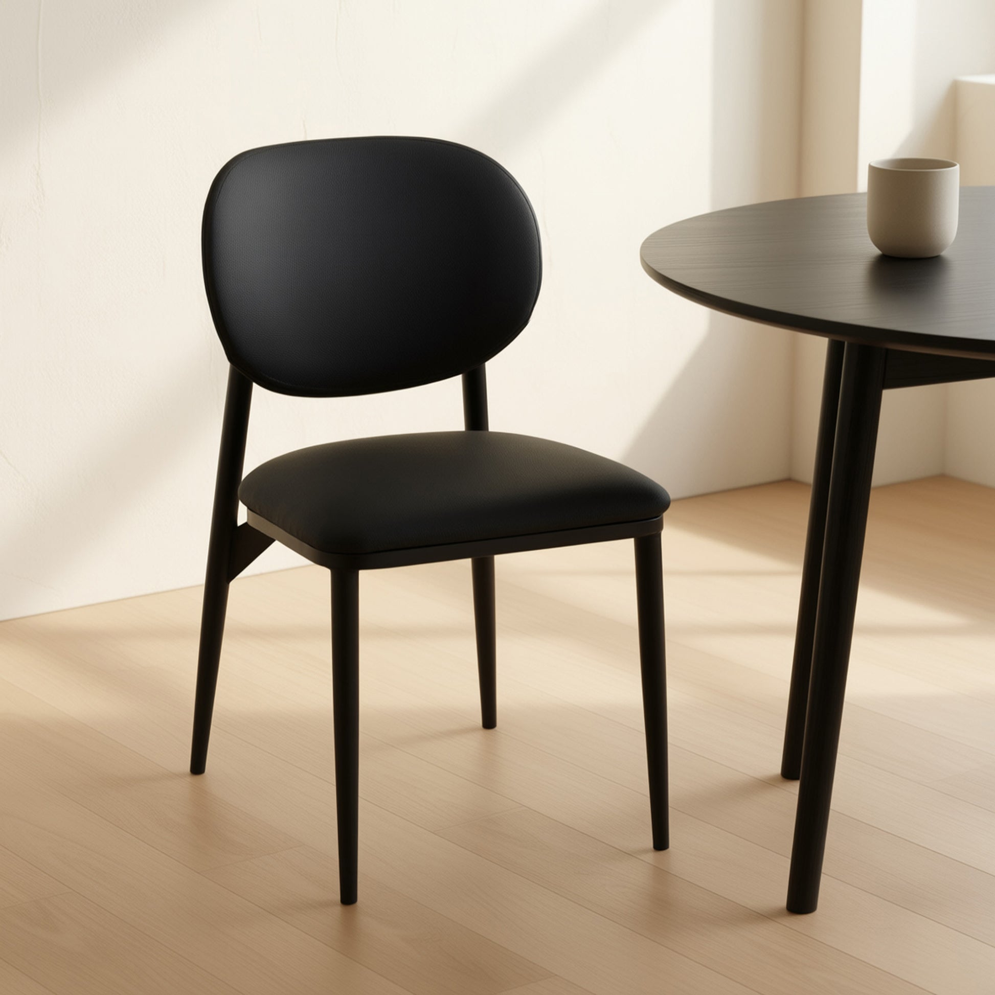 GIDEON-DINING CHAIR-BLACK-Dining Chair-DECOROLALA