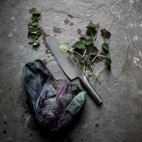 GLOBAL Vegetable Knife 18cm (7") – CROMOVA 18 Stainless Steel Precision Blade-Nakiri Knife-DECOROLALA