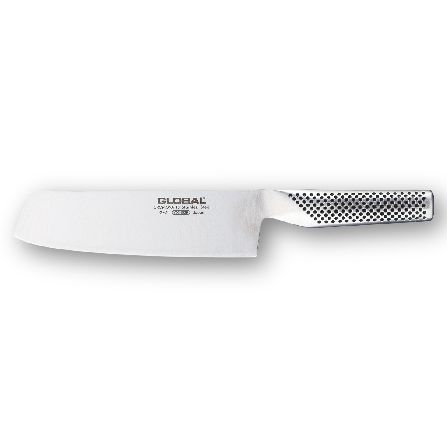 GLOBAL Vegetable Knife 18cm (7") – CROMOVA 18 Stainless Steel Precision Blade-Nakiri Knife-DECOROLALA
