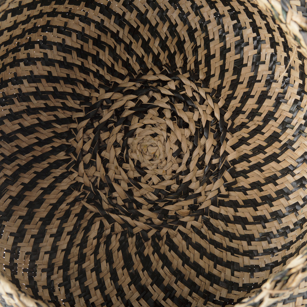Gaia (Set of 3) Light and Dark Brown Cross Patterend Belly Seagrass Basket-Decorative Baskets-DECOROLALA