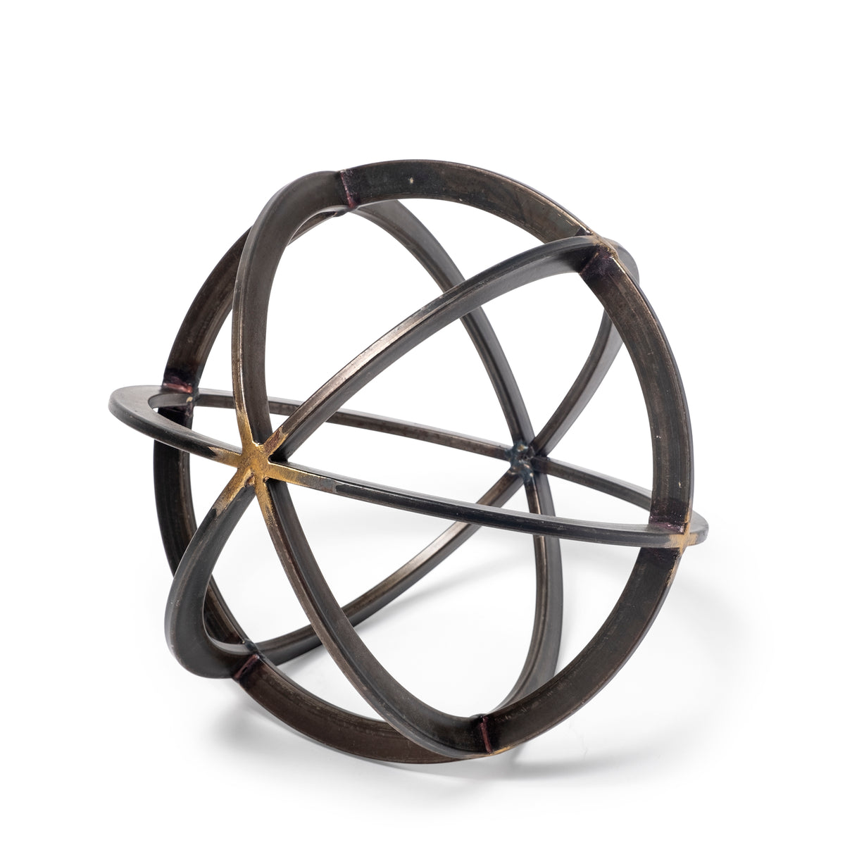 Galenna II (Medium) 9L x 9W Black Metal Circular Decorative Orb-Objects-DECOROLALA