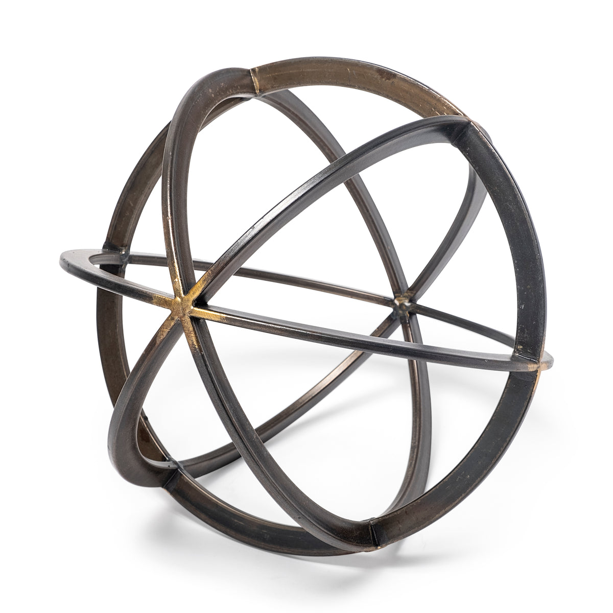 Galenna III (Large) 10L x 10W Black Metal Circular Decorative Orb-Objects-DECOROLALA