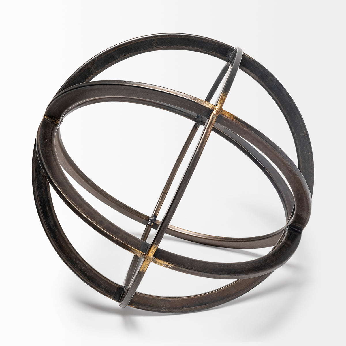 Galenna III (Large) 10L x 10W Black Metal Circular Decorative Orb-Objects-DECOROLALA