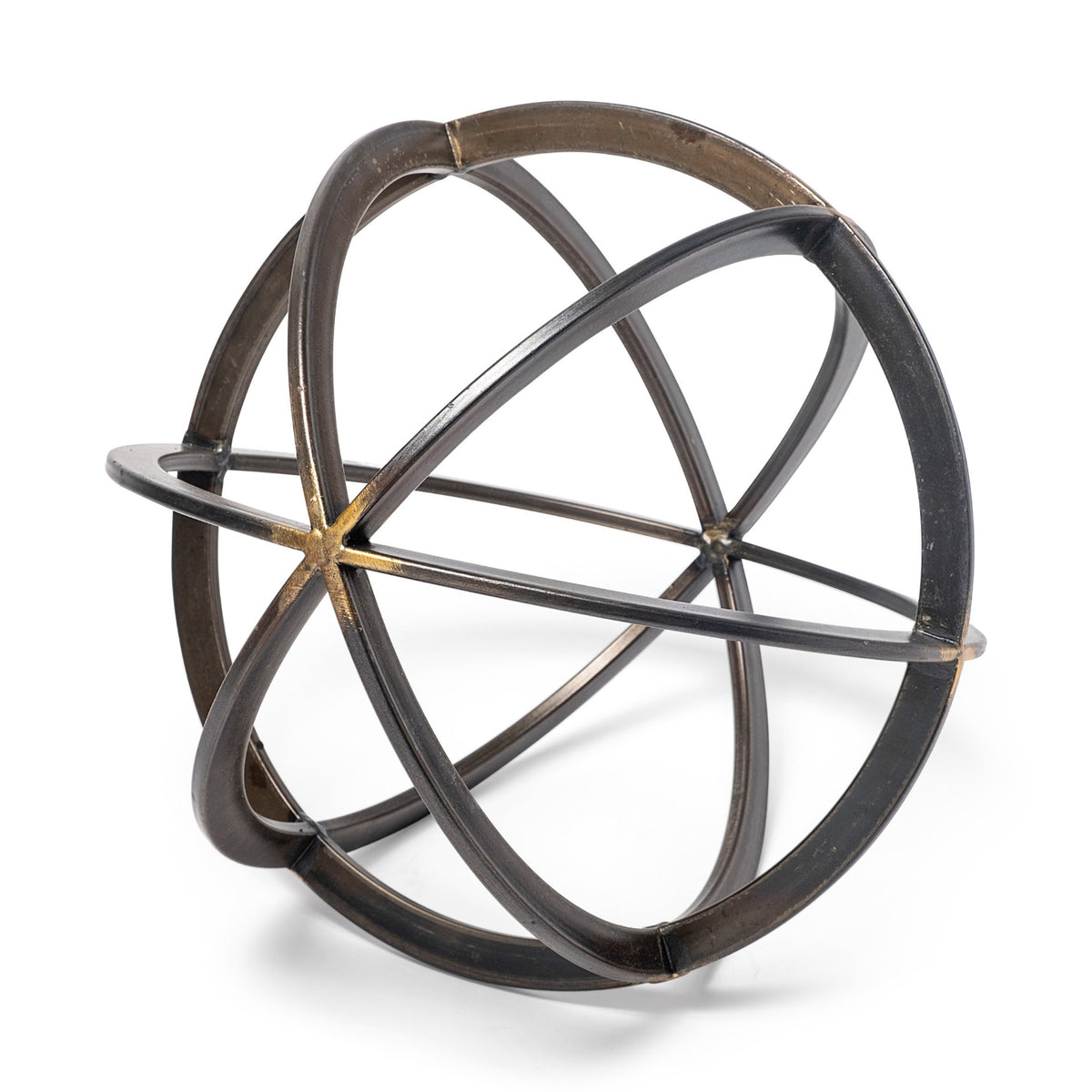 Galenna III (Large) 10L x 10W Black Metal Circular Decorative Orb-Objects-DECOROLALA