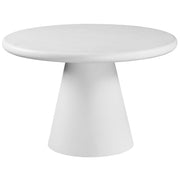 Galio Dining Table - White Cement Finish Modern Contemporary-DECOROLALA