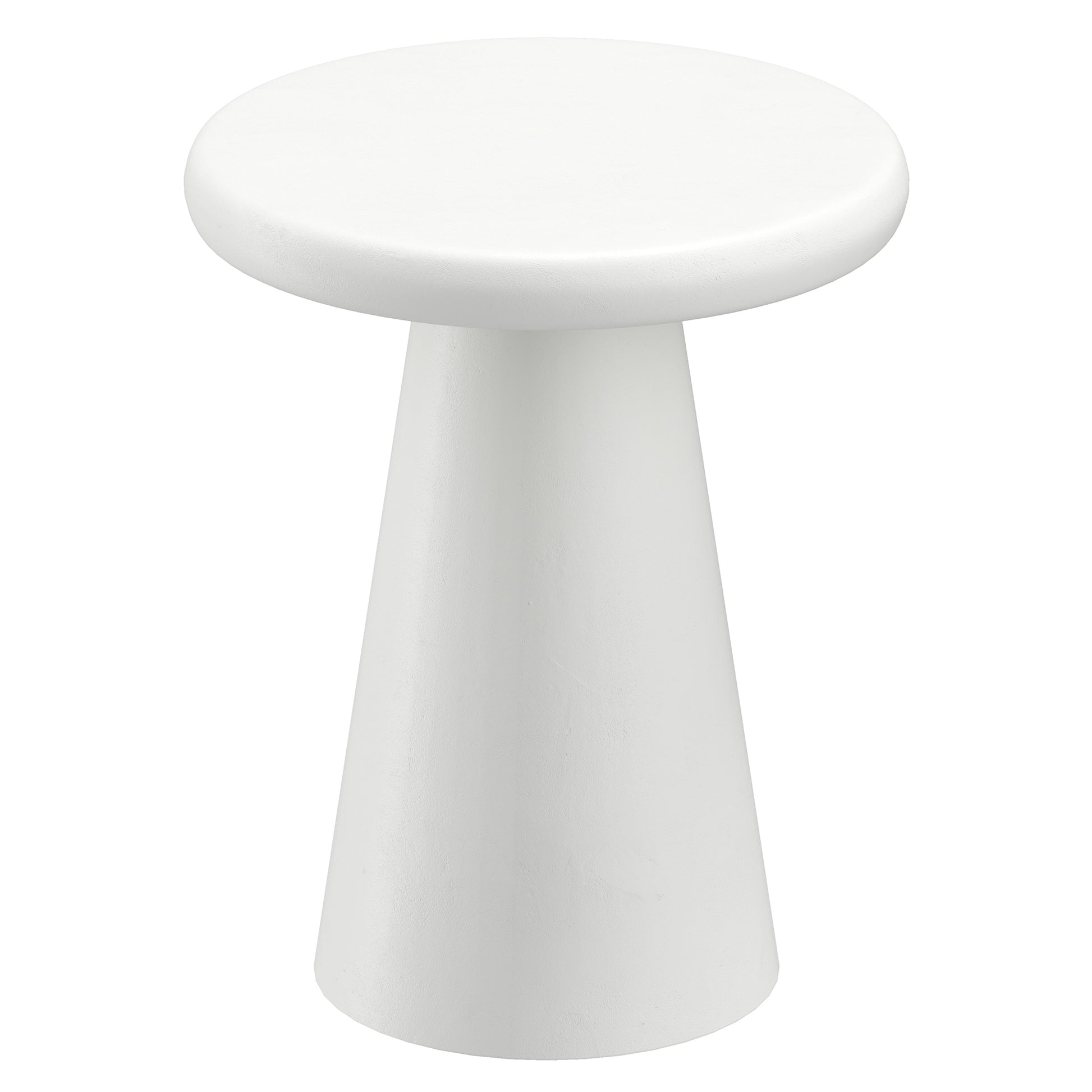 Galio White Cement Accent Table - Modern Side Table-DECOROLALA