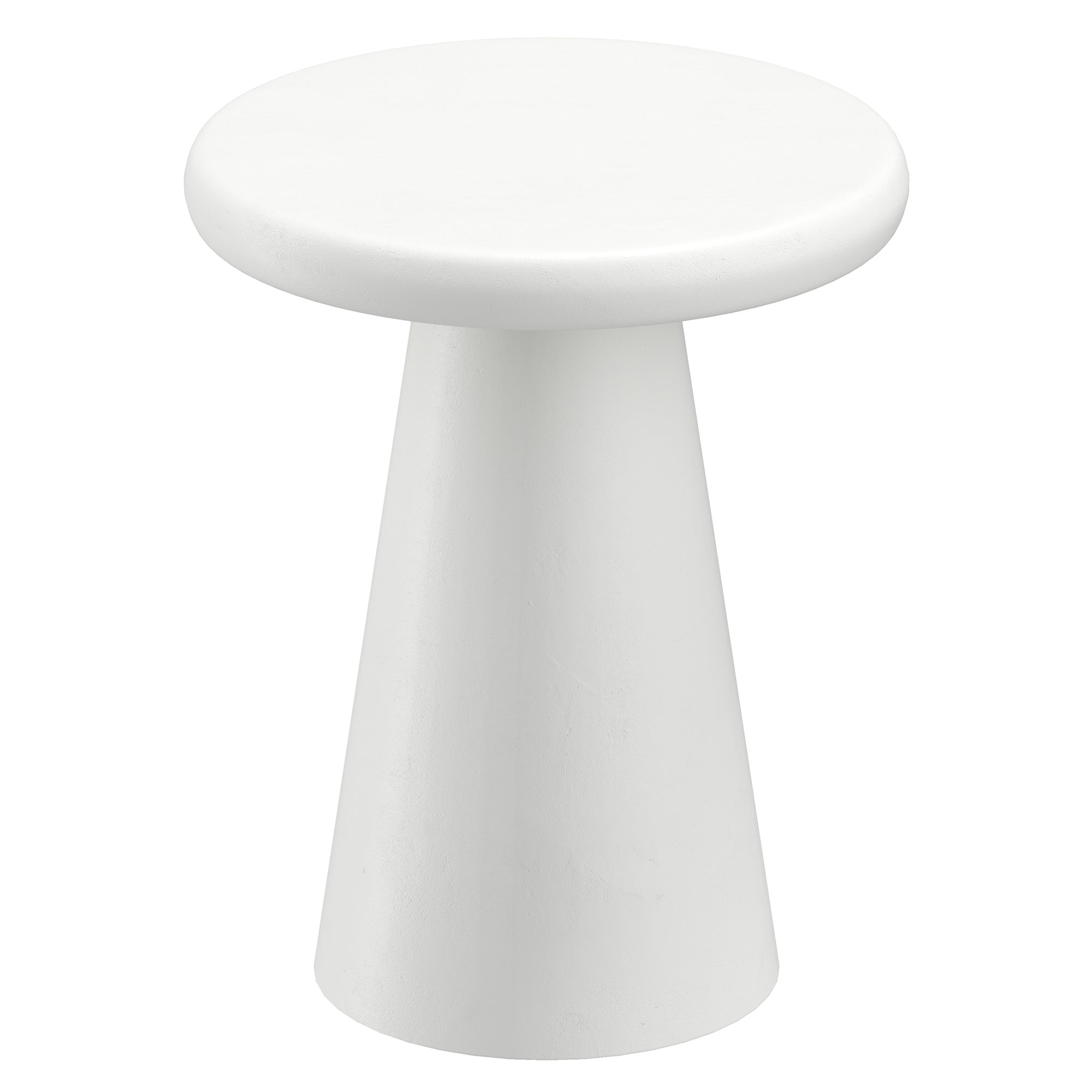 Galio White Cement Accent Table - Modern Side Table-DECOROLALA