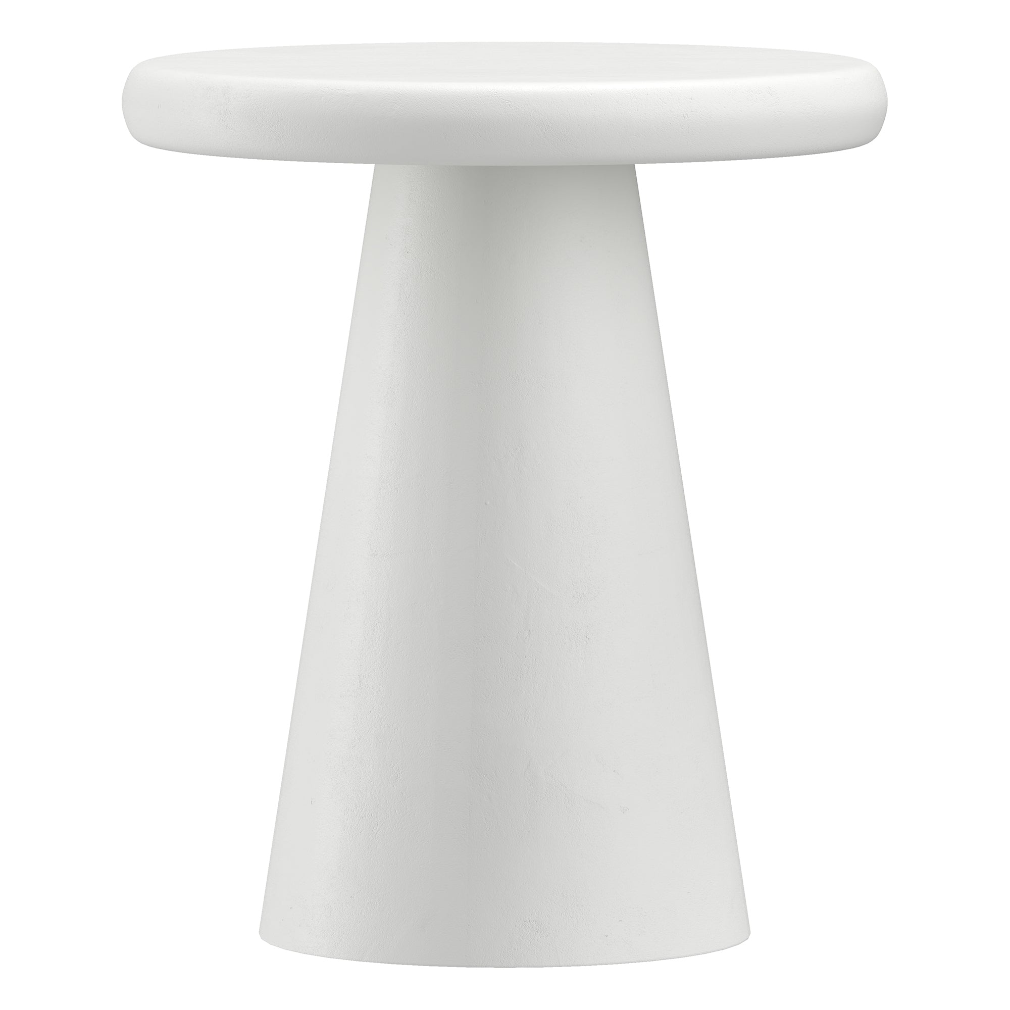 Galio White Cement Accent Table - Modern Side Table-DECOROLALA