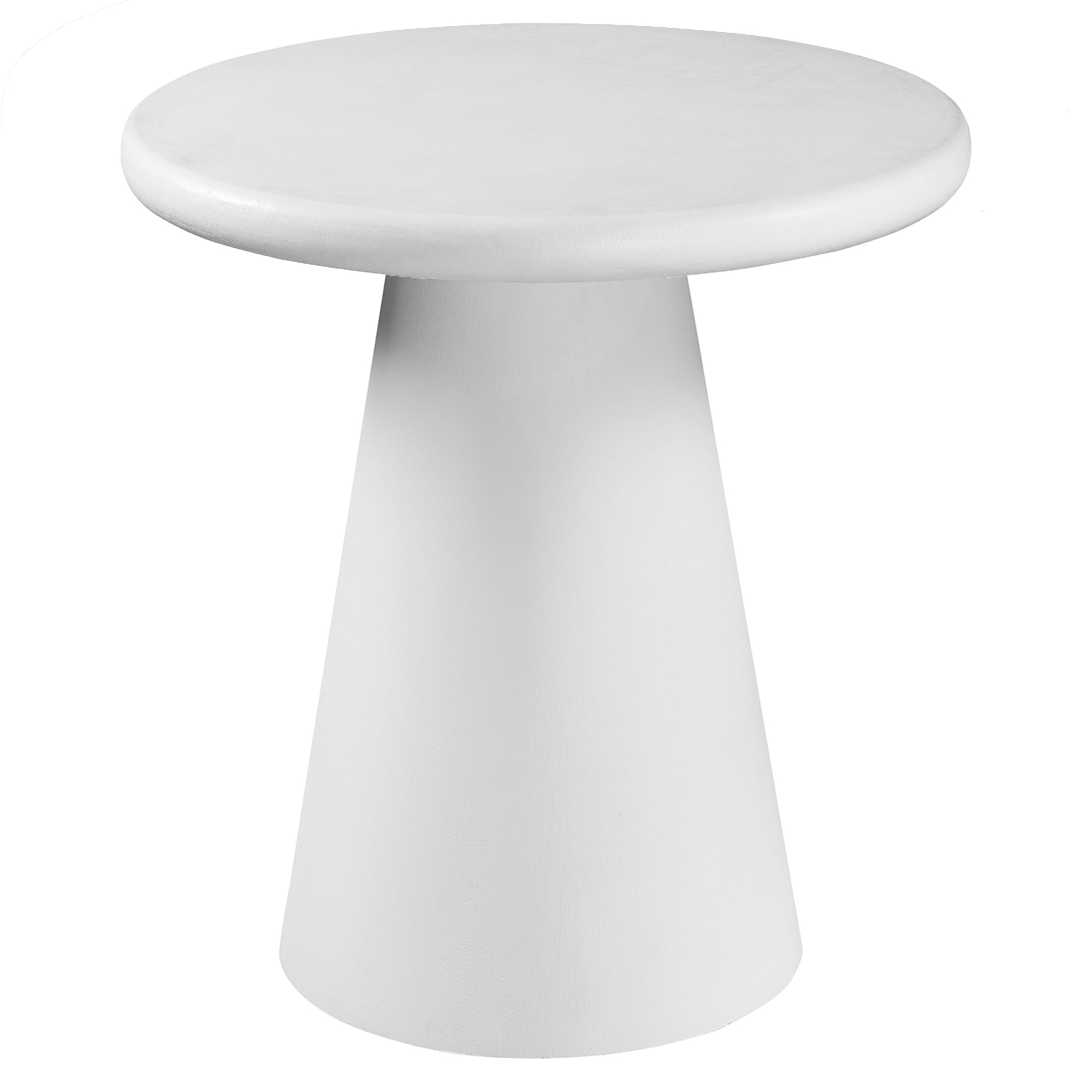 Galio White Cement Accent Table - Modern Side Table-DECOROLALA