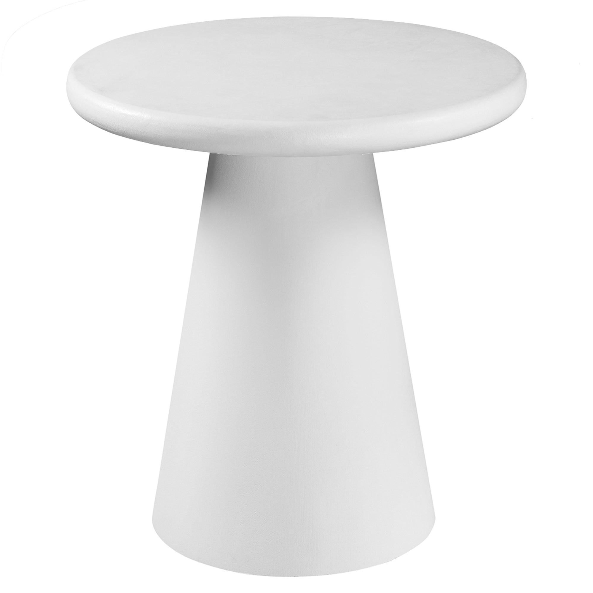 Galio White Cement Accent Table - Modern Side Table-DECOROLALA