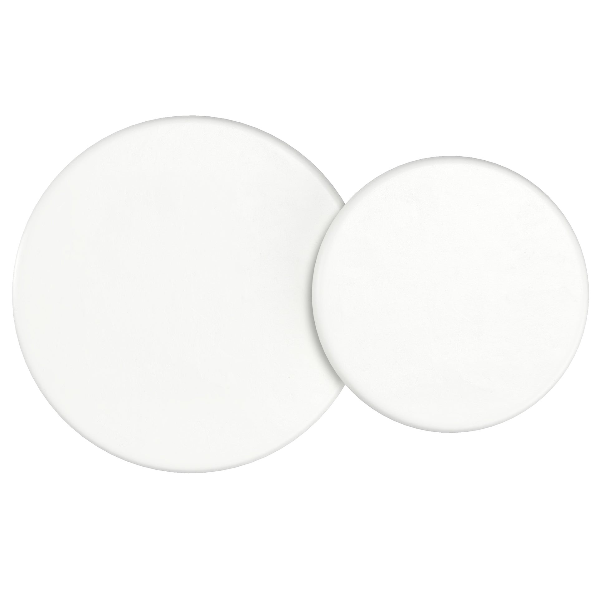 Galio White Cement Coffee Table Set - 2 Pieces-DECOROLALA