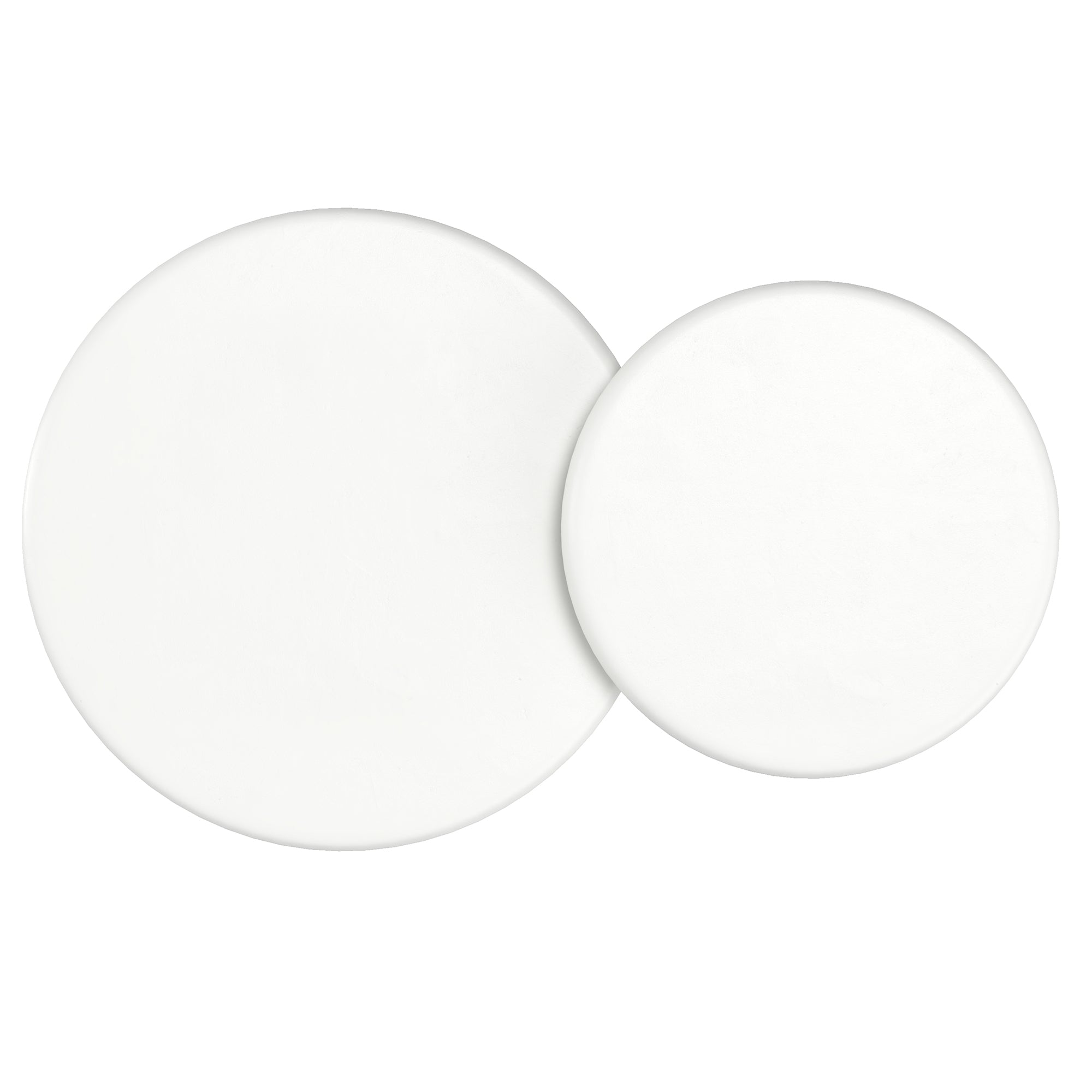 Galio White Cement Coffee Table Set - 2 Pieces-DECOROLALA