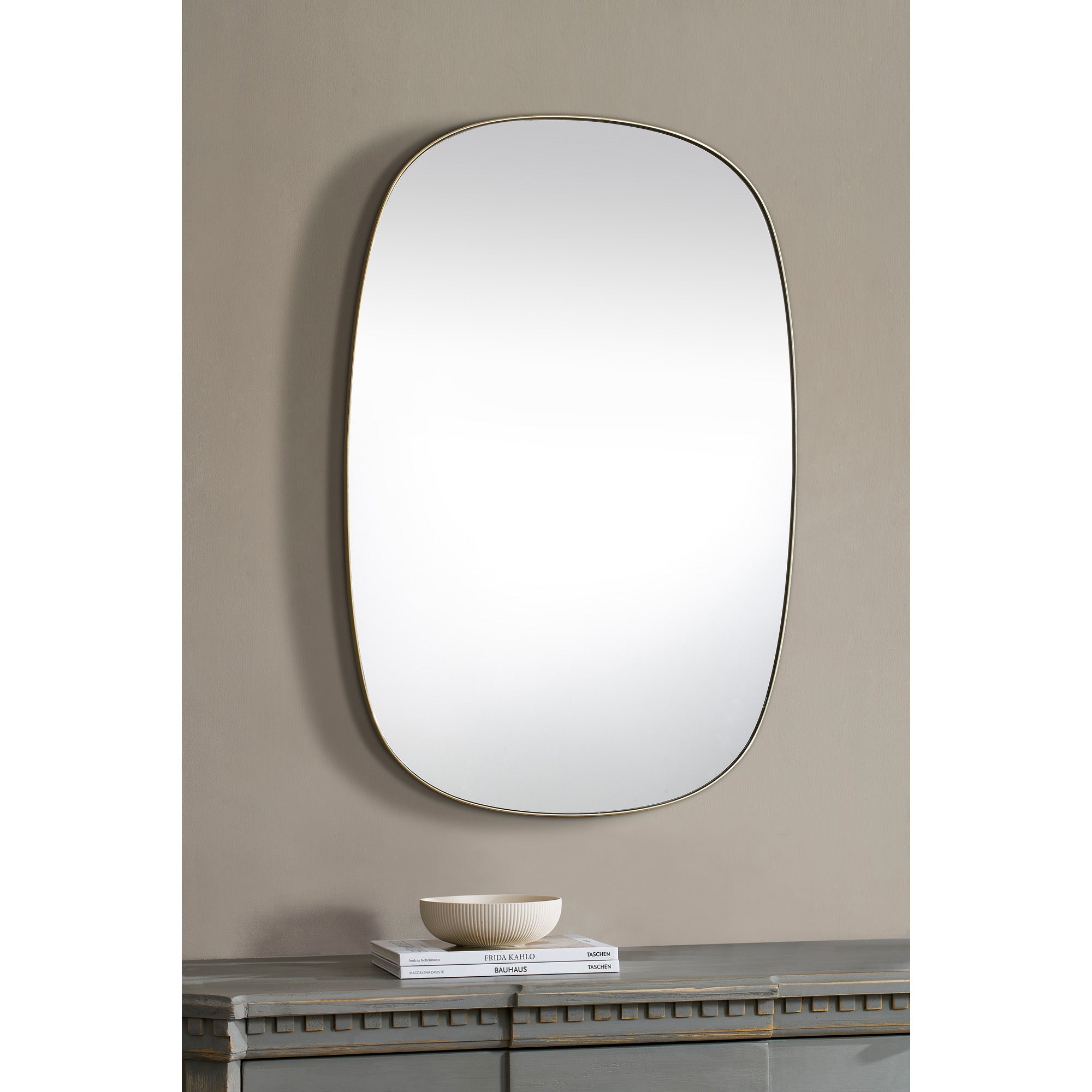 Gallegos 36" Tall Rectangle Wall Mirror, Yellow-Mirror-DECOROLALA