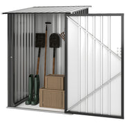 Galvanized Steel Garden Storage Shed - Dark Gray 40" x 41"-Patio & Garden > Lawn & Garden > Sheds-DECOROLALA