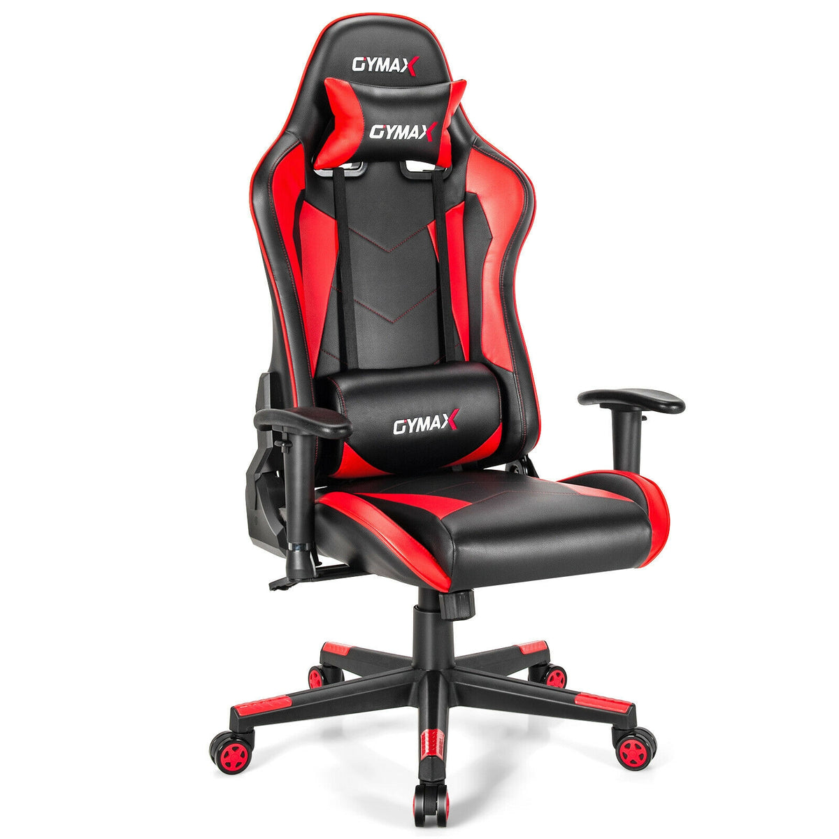 Gaming Chair Adjustable Swivel Racing Style Computer Office Chair-Red-Gaming Chairs-DECOROLALA