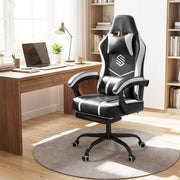 Gaming Chair Height Adjustable Computer Chair with Headrest Ergonomic Office Task Chair-Black-Gaming Chairs-DECOROLALA