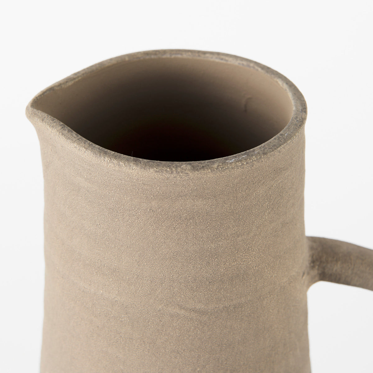 Garand Medium 15" Two-Toned Black and Natural Ceramic Jug-Jars Jugs Urns-DECOROLALA