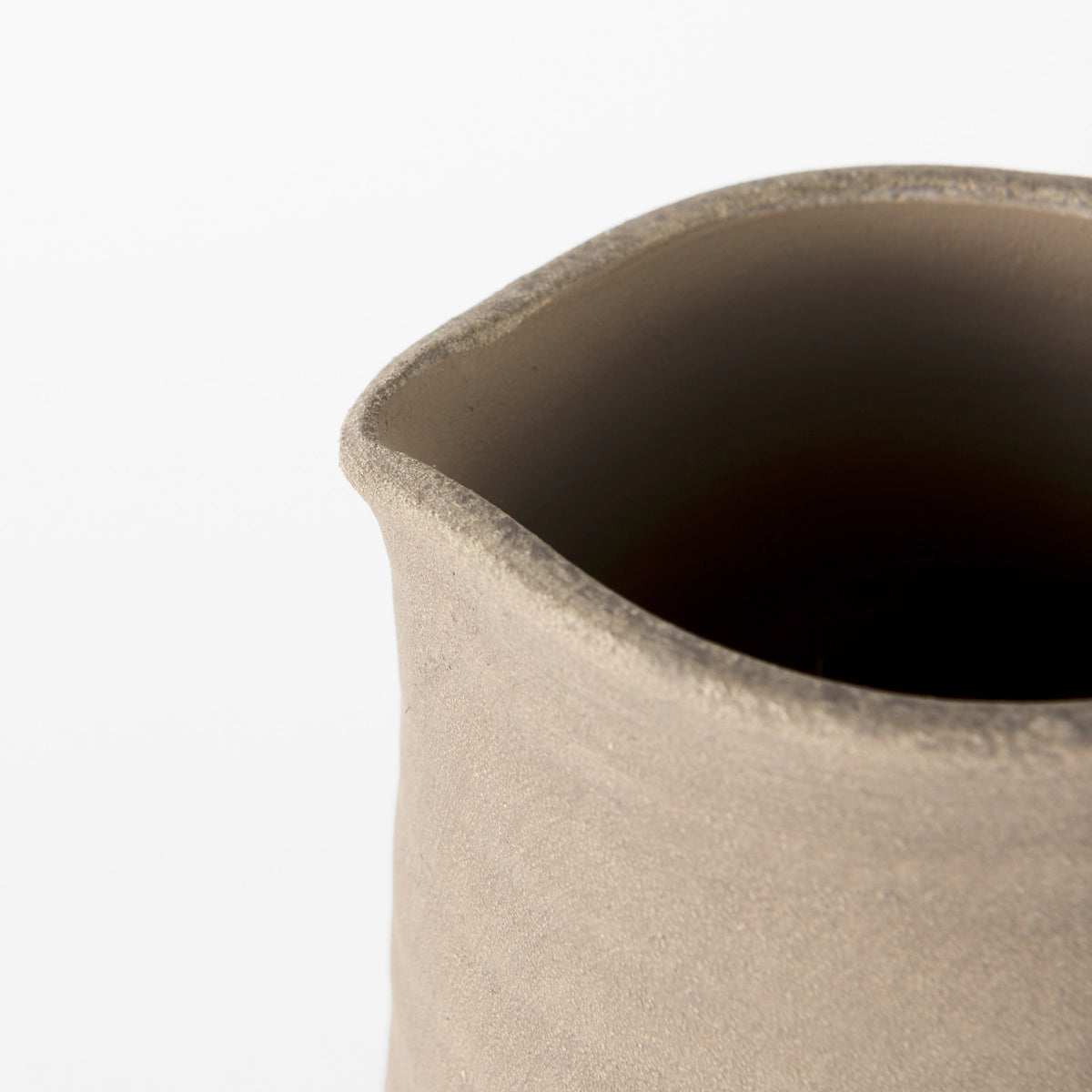 Garand Medium 15" Two-Toned Black and Natural Ceramic Jug-Jars Jugs Urns-DECOROLALA