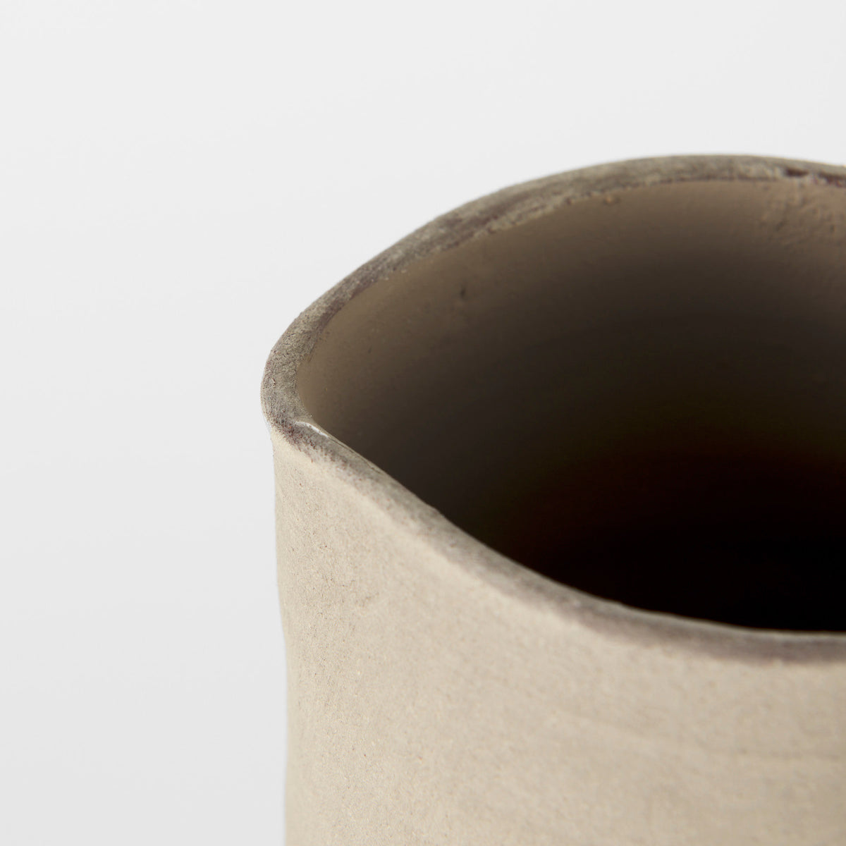 Garand Medium 15H Two-Toned White Natural Ceramic Jug-Jars Jugs Urns-DECOROLALA